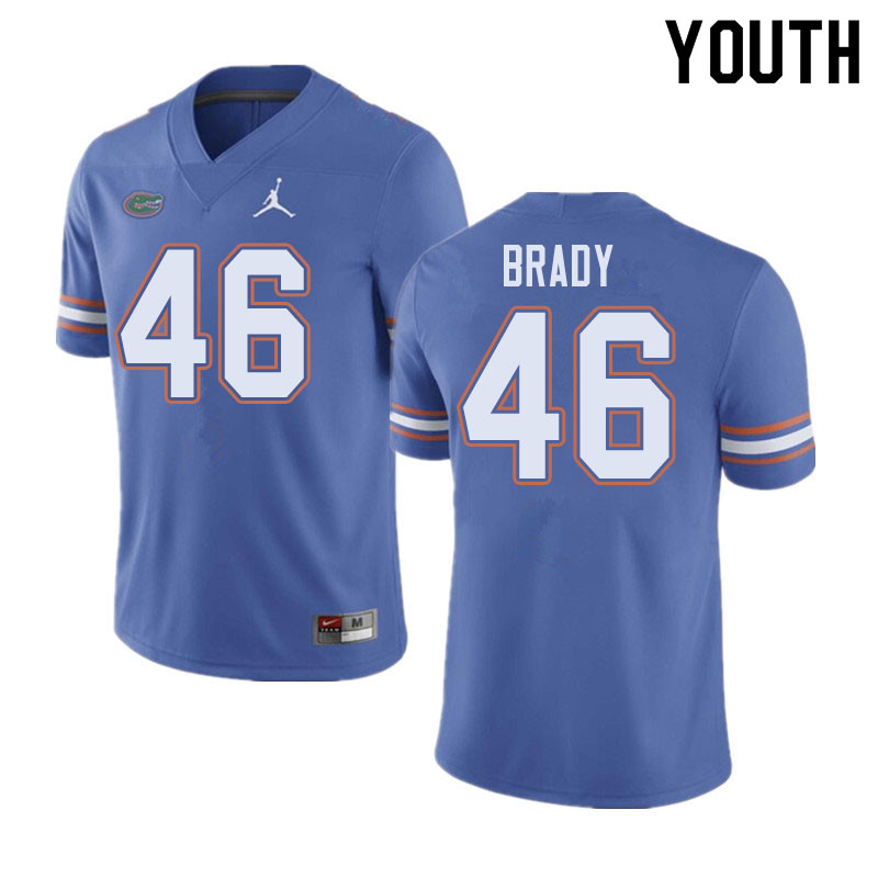 Jordan Brand Youth #46 John Brady Florida Gators College Football Jerseys Sale-Blue - Click Image to Close